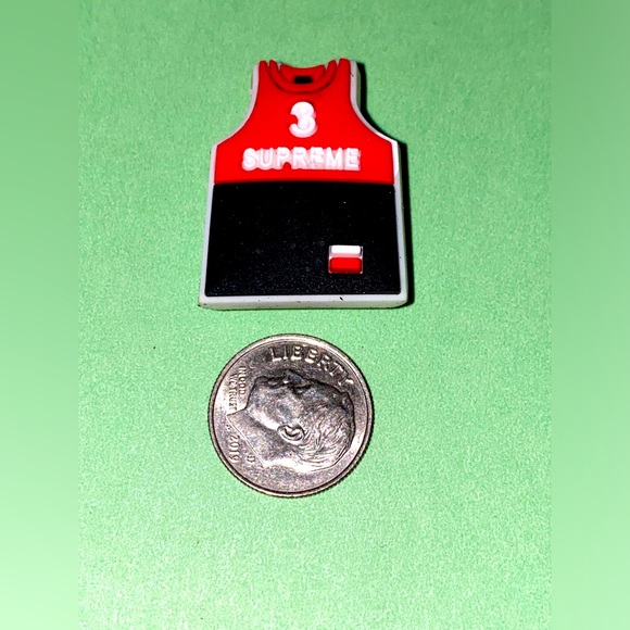 (10 for $15) SUPREME 3 Jersey M. Jordan Crocs Shoe Charms - Picture 1 of 1